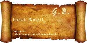 Gazsi Margit névjegykártya