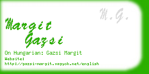margit gazsi business card